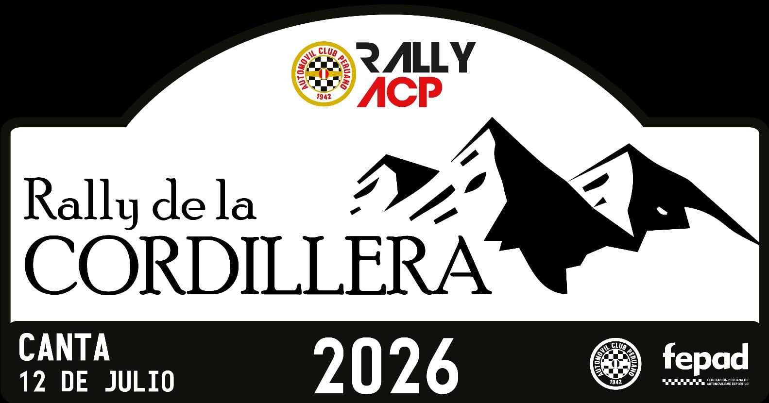Placa oficial Rally de la Cordillera 2026